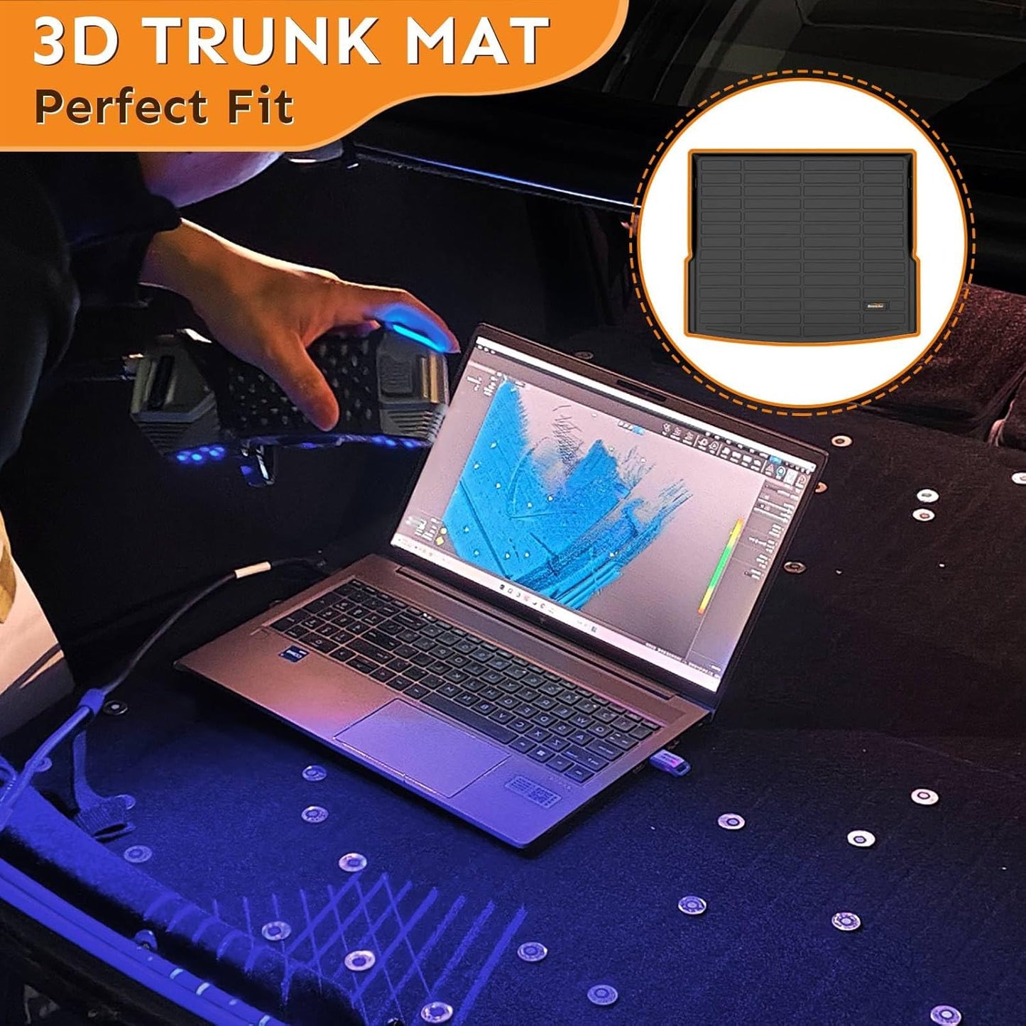 Binmotor-Floor Mats & Cargo Liner Set for Kia K4 2025 (Only Sedan), All Weather Car Mats Cargo Trunk Mat for Kia K4 2025 Accessories