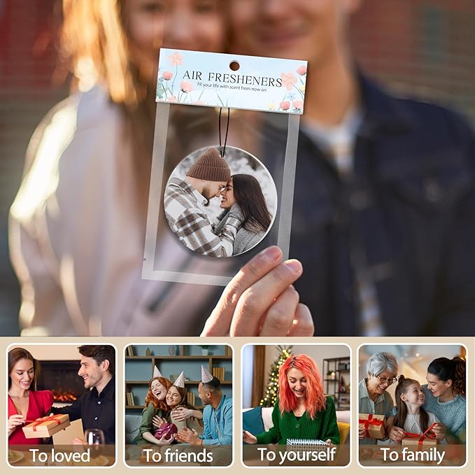 Custom Air Fresheners with Picture, Personalized Air Freshener for Cars, Customized Photo Gift with Scents for Family and Lovers