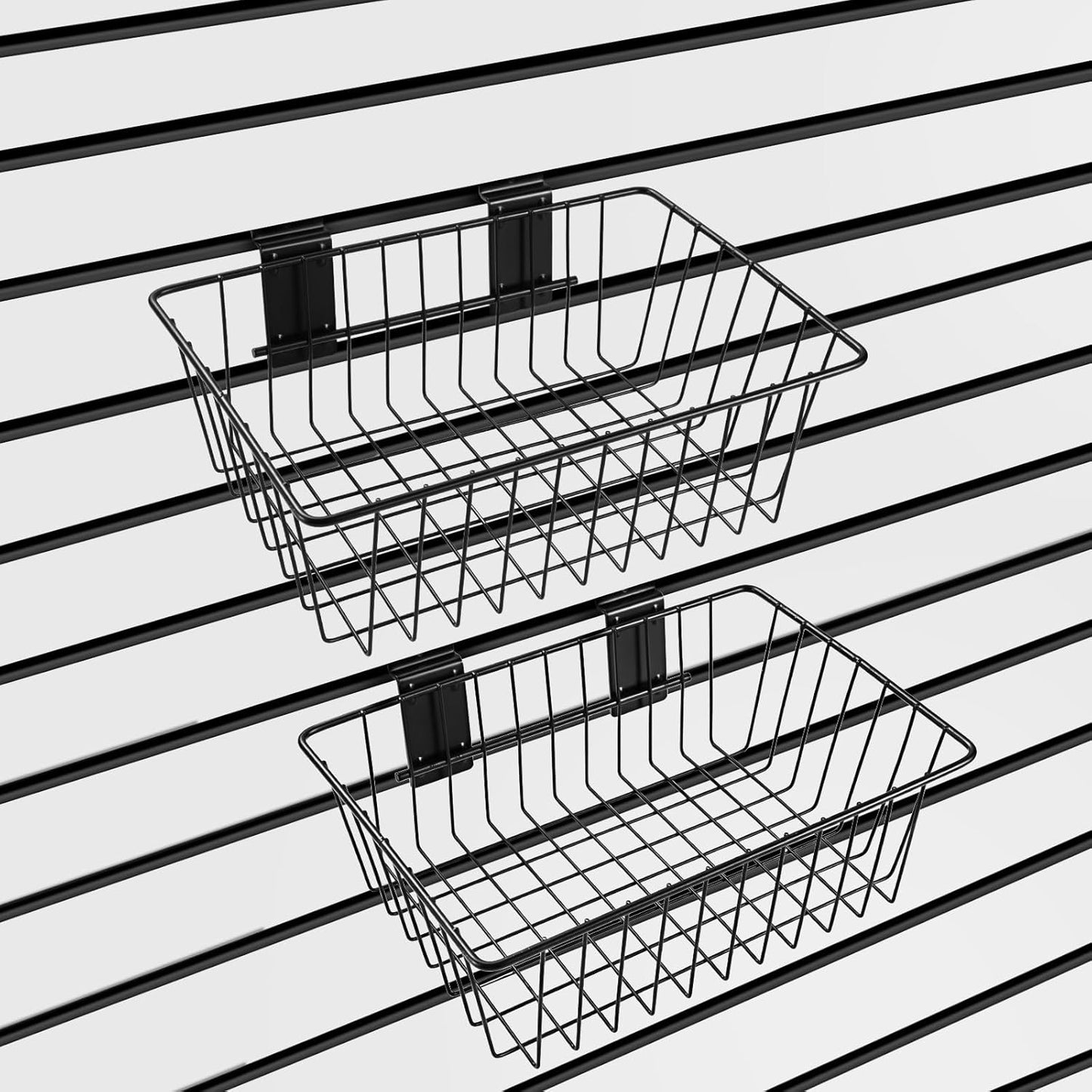 Polmart Heavy Duty Slatwall Basket, 2-Pack
