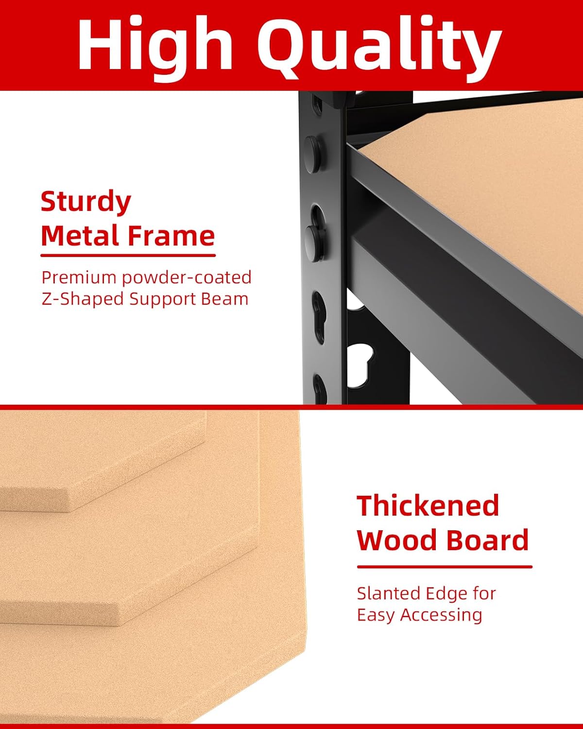 PrimeZone Heavy Duty Garage Storage Shelves - 48" W X 24" D X 72" H Adjustable Metal Shelving Unit, 5 Tier Industrial Shelves for Storage Standing Utility Rack for Warehouse, Basement, Black, 3 Pack