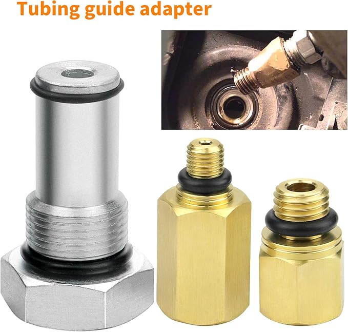 Mekar 6.0 IPR Valve Socket and Oil Rail Adapters Kits and 6.0 High Pressure Oil Pump IPR Valve Air Test Fitting Tool with Seal Kit Compatible with 6.0L Powerstroke Diesel Engine