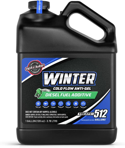 Opti-Lube Winter Formula Anti-Gel Diesel Fuel Additive: Gallon (1 Gallon (Treats 512 Gallons))