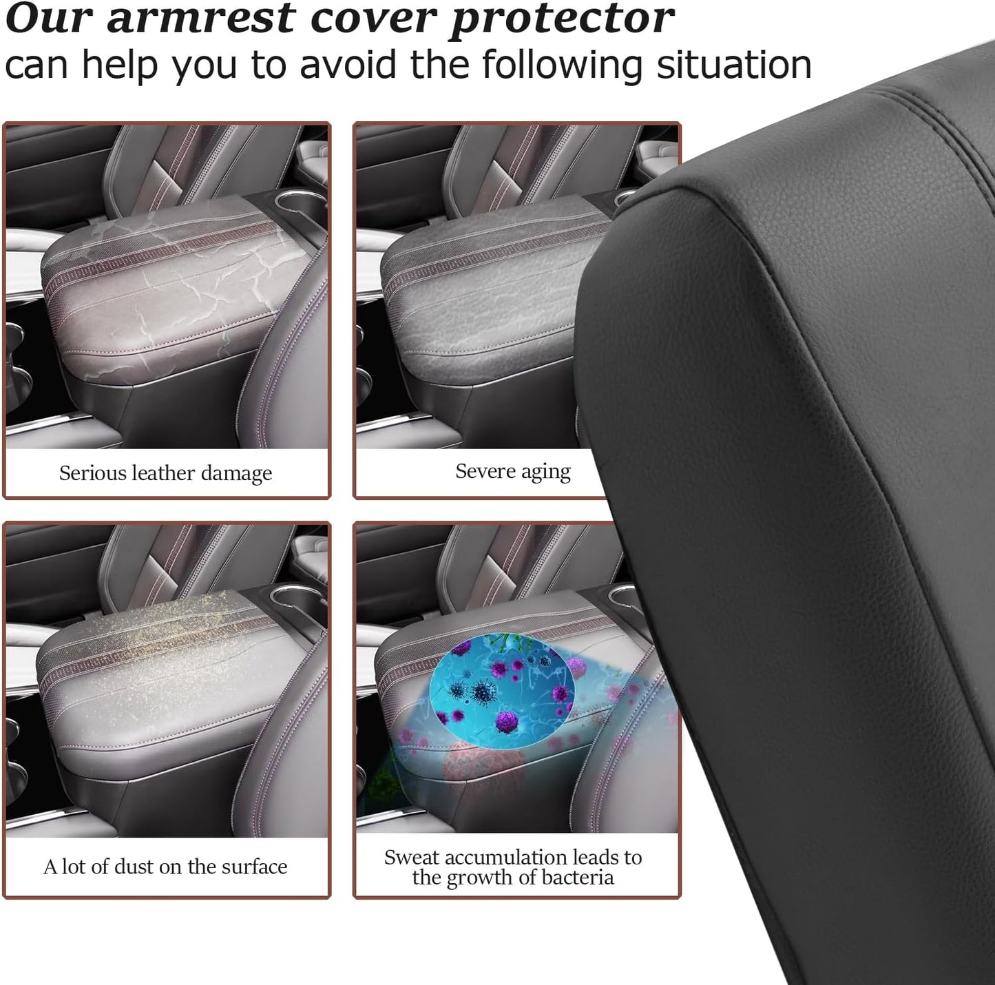 SKTU 2025 Tahoe Center Console Cover for 2025+ Chevrolet Tahoe/Chevrolet Suburban Armrest Cover 2025 Chevy Tahoe/Chevy Suburban Seat Box Cover 2025 Chevy Tahoe Accessories Center Console Cushion