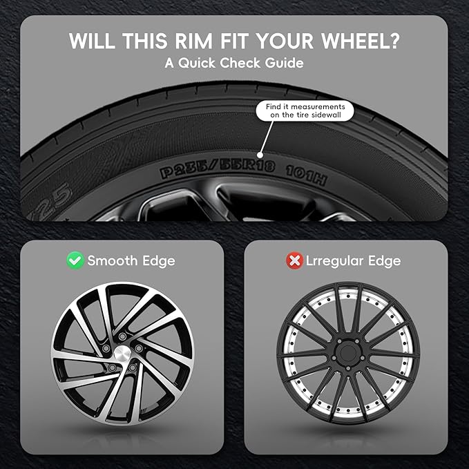 Rim Protector, 22" Wheel Protection Ring, Wheel Rim Protector with Aluminium Alloy Material, Strips for Curb Rash Prevention, Wheel Accessories for All Cars, Trucks, SUVs and Tesla All Models, 4PCS