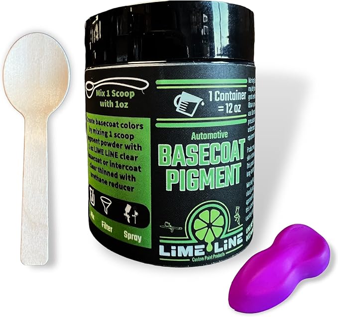 LiME LiNE Base Coat Maker Pigment Powder, Automotive Grade, Basecoat (Bright Purple)