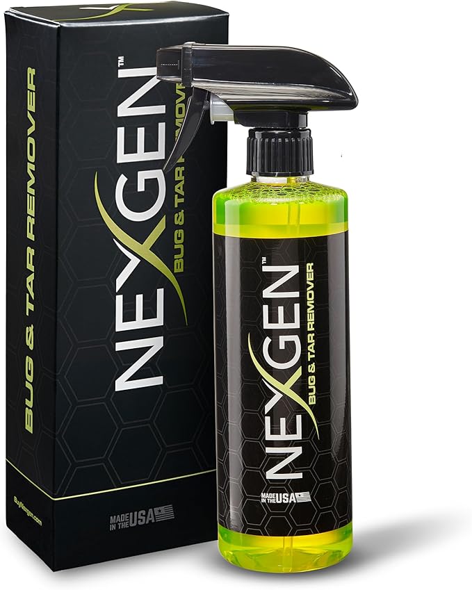 Nexgen Bug and Tar Remover (16oz), Ultimate Car Cleaner for a Pristine Finish - Gentle Yet Effective Bug & Tar Remover for Cars Exterior - Car Cleaning Supplies – No-Scrub Application for Easy Use