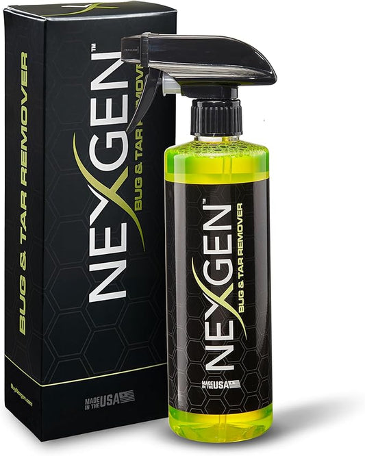 Nexgen Bug and Tar Remover (16oz), Ultimate Car Cleaner for a Pristine Finish - Gentle Yet Effective Bug & Tar Remover for Cars Exterior - Car Cleaning Supplies – No-Scrub Application for Easy Use