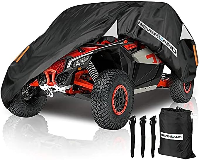 NEVERLAND UTV Cover Waterproof - All Weather Protection UTV Cover Compatible with RZR Polaris Ranger Yamaha Rhino Can-Am Commander Defender Honda Pioneer Sxs