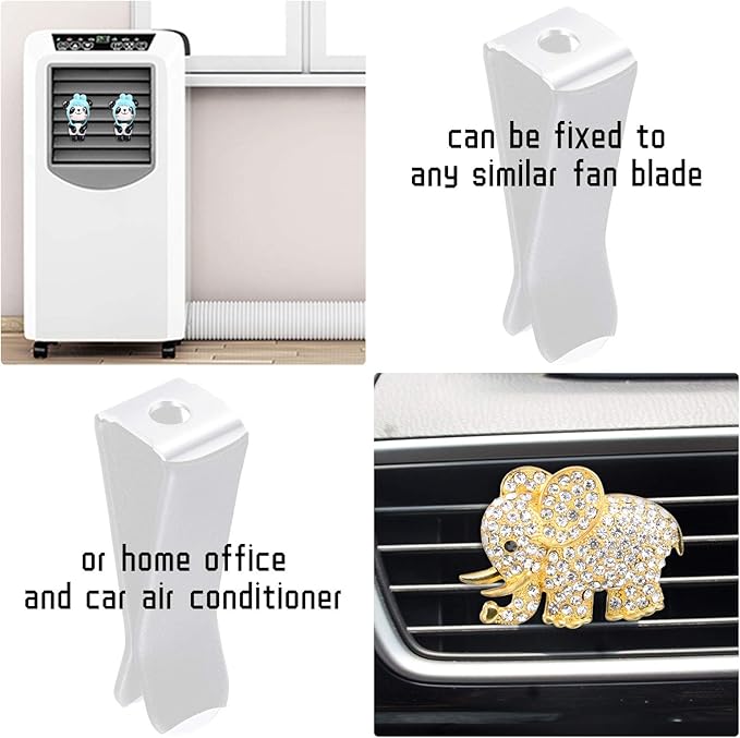 Frienda Vent Clips for Car Freshies Car Accessories Air Freshener Square Head Auto Outlet Perfume Auto Air Conditioner Clips with 2 Storage Boxes