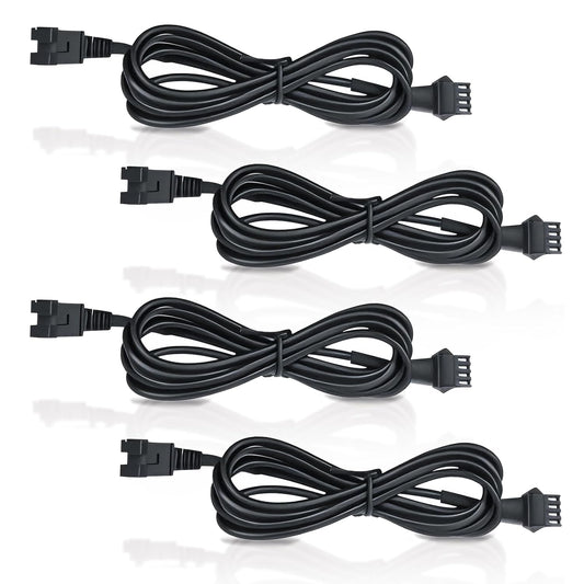 4 Pcs 4 Pin RGB Extension Cable RGB Wire for Motorcycle LED Light Underglow Kit, Compatible with ATV Car Trucks Rock Lights & Neon Strips (60 Inch)