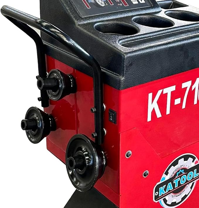 KATOOL Manual Wheel Balancer Machine KT-710G Tire Balancing Machine Tire Repair Tools for Home Garage and Shop, Red
