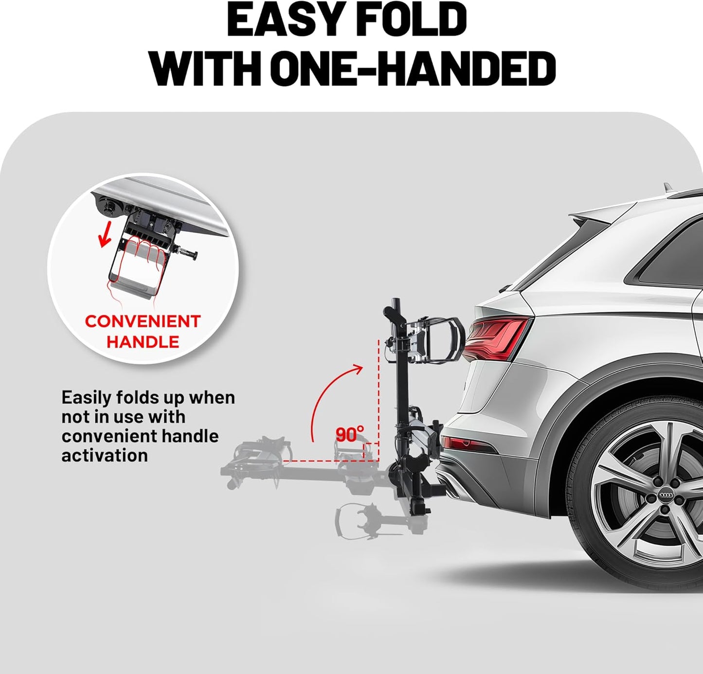 200 lbs. Hitch Mount Bike Rack, fits Cars, SUVs, RVs, Trailers with 2 Inch Receiver