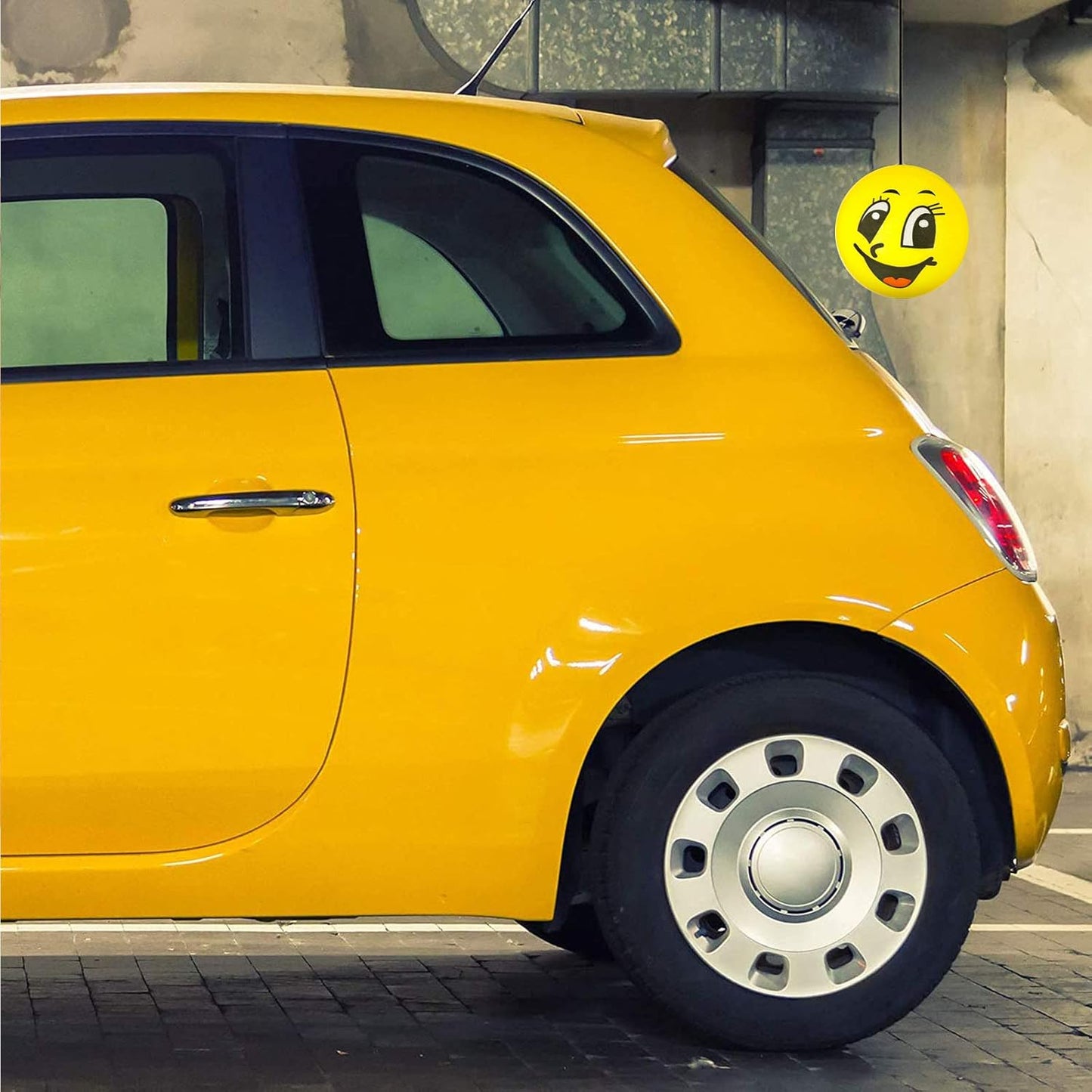 Frienda 2 Sets Double Garage Parking Aids, Includes 2 Pieces Assist Balls Garage Ball Stopper, 2 Pieces Plastic Cord Locks and Screw Hooks Parking Indicators for Car