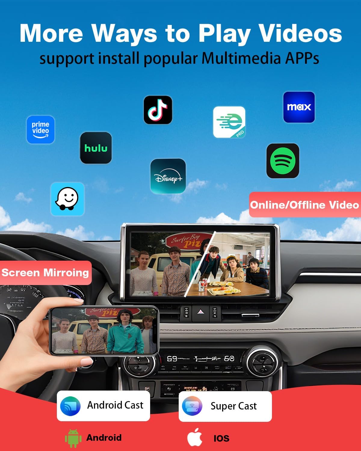 Wireless CarPlay Adapter, 2025 Upgraded Magic Box 2.0 Supports YouTube Hulu TikTok Disney+ and More, Android Auto Wireless Adapter Plug and Play Easy Setup for Cars with OEM Wired CarPlay