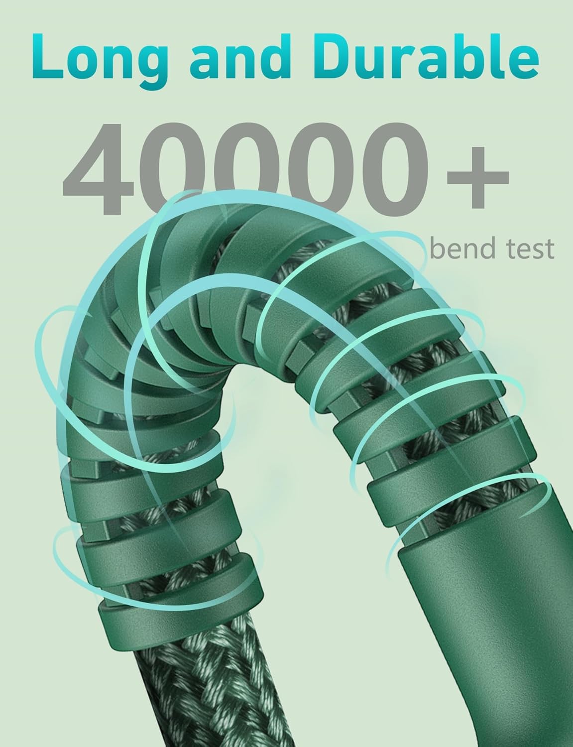 USB C Cable 6FT, 2Pack USBC to USBC Fast Charging Cable, iPhone 16 15 Charger Cable Long Type C Cord Nylon Braided Compatible with iPhone 16/15/Pro Max/Plus/Samsung Galaxy S23/LG/Switch-Green