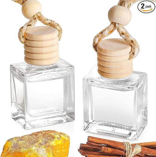 2-Pack Car Fresheners Long Lasting & Car Deodorizer - Amber Sandalwood Hanging Car Air Freshener for Men and Women, Car Necessities & Scent Diffuser by VUTOLLOSA