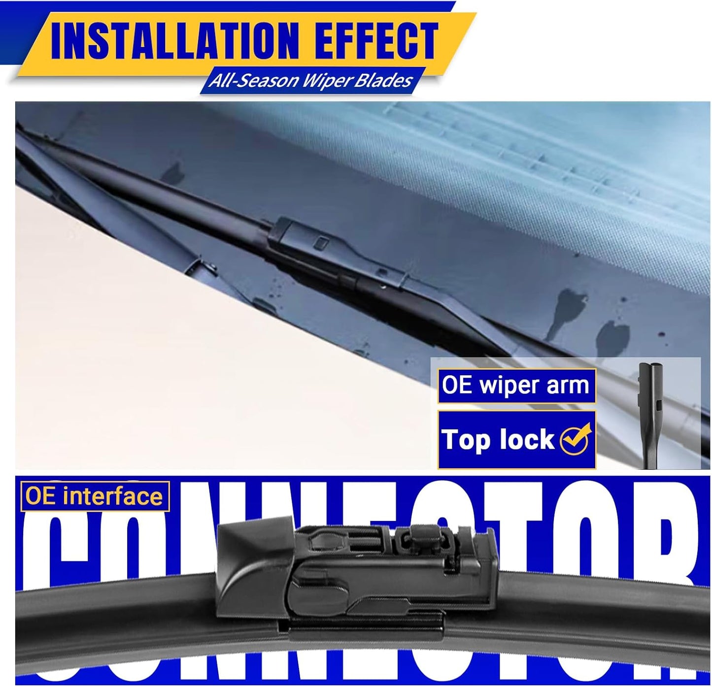 3 wipers Replacement for 2017-2022 2023 Mazda CX-5 2017-2022 2023 Mazda CX-9, Windshield Wiper Blades Original Equipment Replacement - 24"/18"/14" (Set of 3)