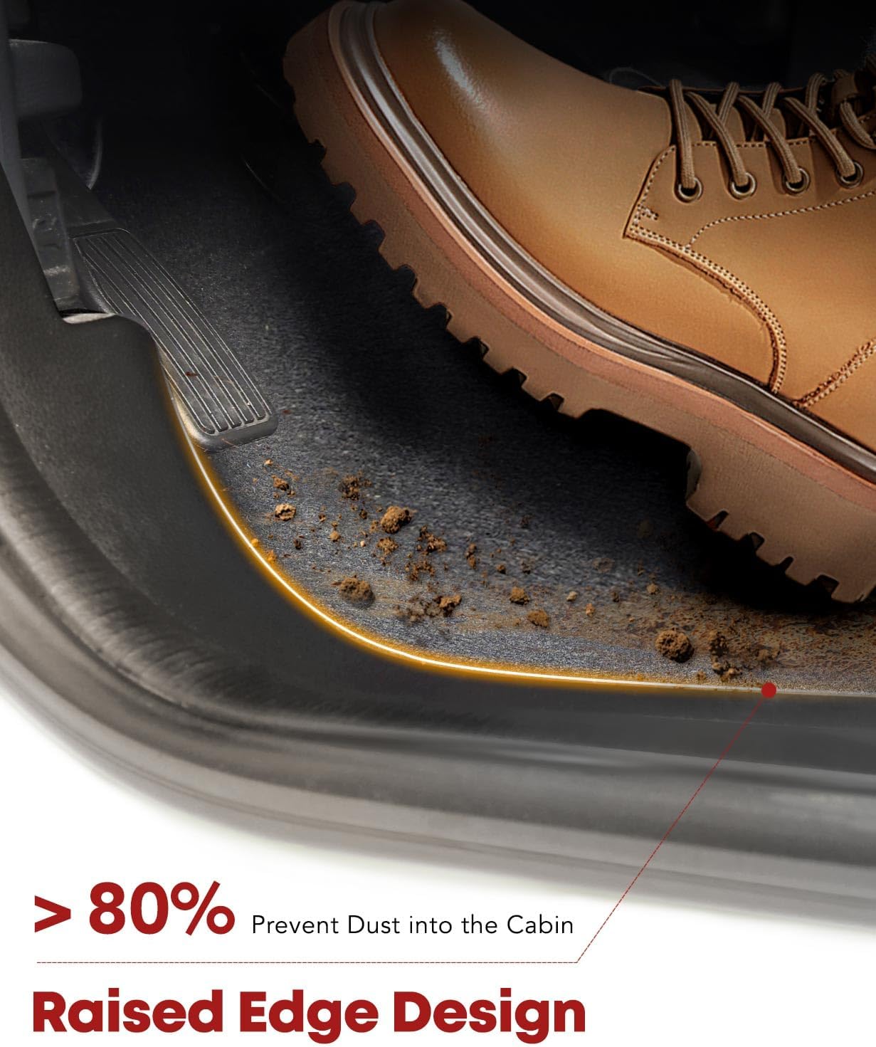 YHTAUTO Automotive All Weather Floor Mats Compatible with Lexus ES350 2007-2012, Car Mats Custom Fit TPE Floor Liners Front & Back Seat, Black, Set of 3