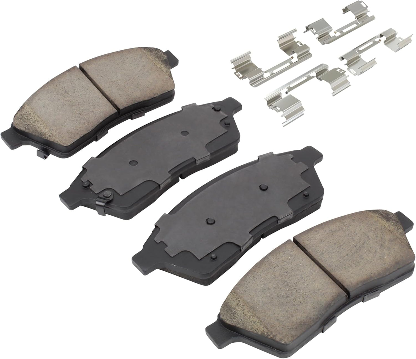 Premium Semi-Metallic Front Brake Pads (1001-1422M) Compatible with Cadillac SRX 2010-2016, Saab 9-4X 2011-2011