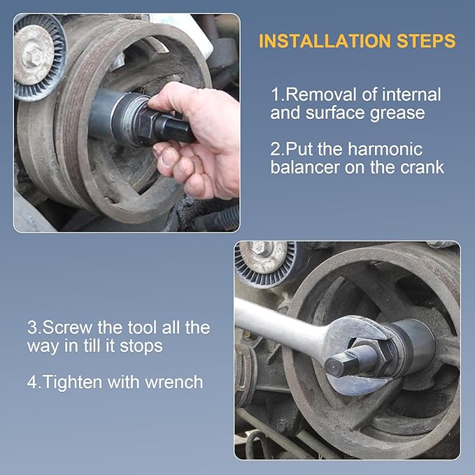 Harmonic Balancer Installation Tool Compatible with Chevy SBC BBC Cranks Replaces# 66515