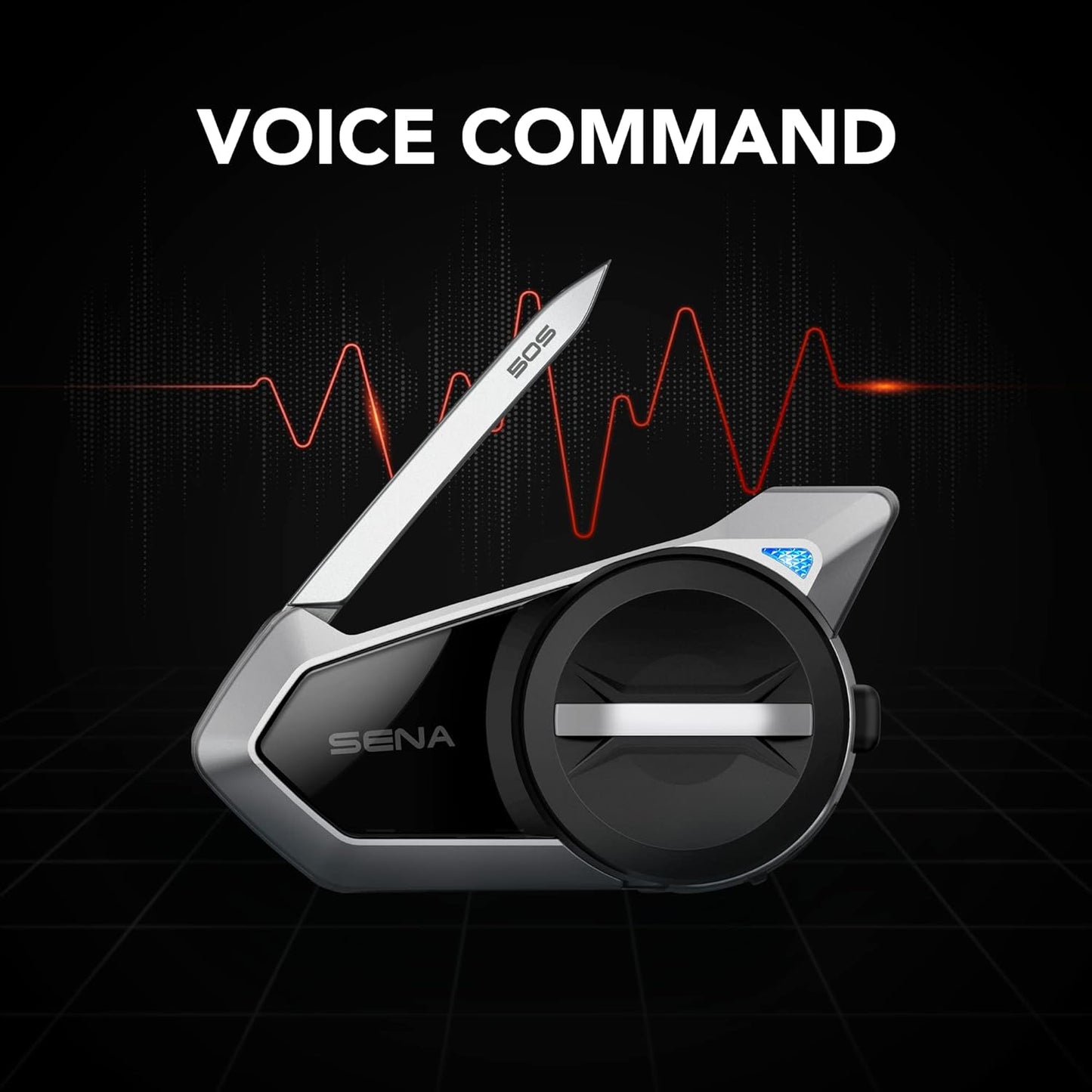 Sena 50S Motorcycle Jog Dial Communication Bluetooth Headset w/Sound by Harman Kardon Integrated Mesh Intercom System Premium Microphone & Speakers