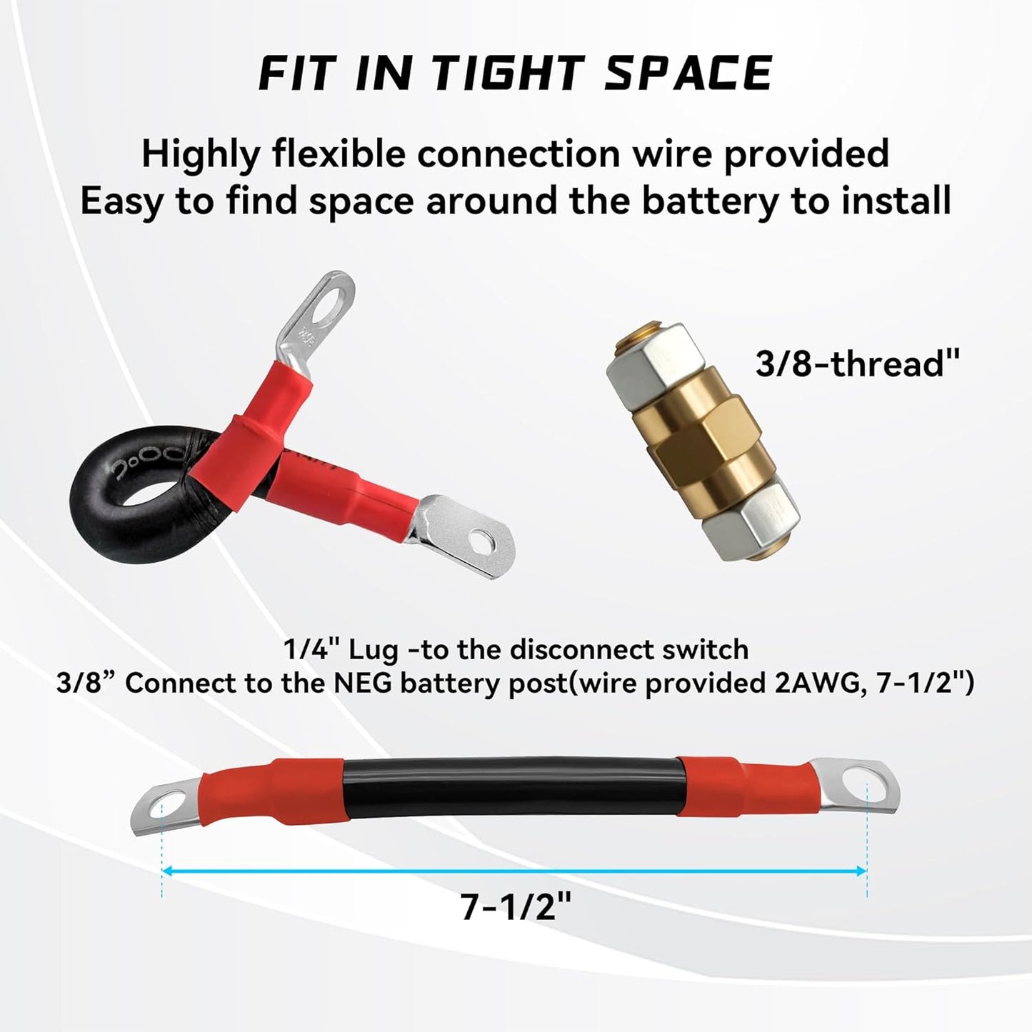 Side Post Remote Battery Disconnect Switch 12V 200A/1000A, Wireless Remote Control Heavy Duty Battery Kill Switch for Car, Truck, UTV, ATV, Marine, Anti-Theft