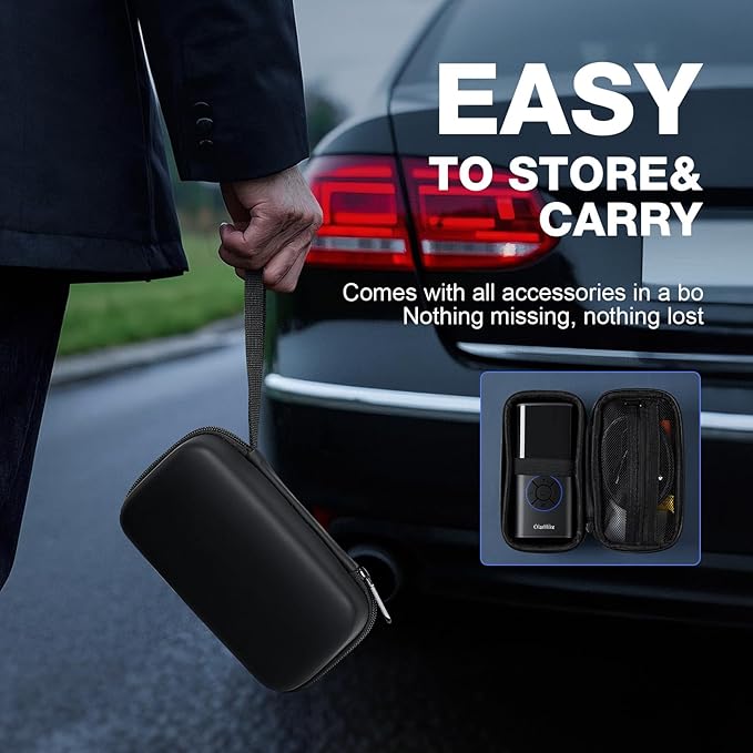 OlarHike Tire Inflator Portable Air Compressor,Smart Dual Hose System,160PSI Auto Air Pump for Car Tires,Gift for Drivers & Cyclists,Electric Car Accessories with LED Light & Digital Pressure Gauge