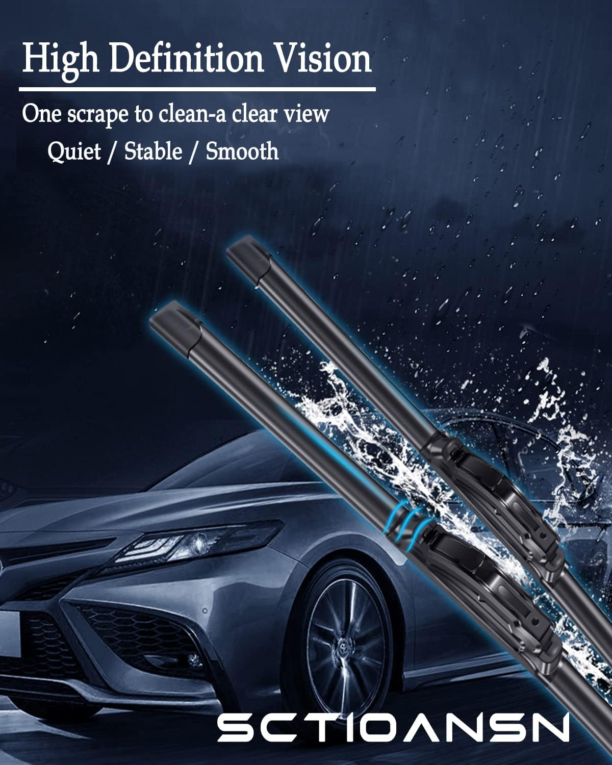 3Pcs Windshield Wiper Blades for Mini Cooper R56 2007-2012, R50 R53 2005-2006, F55 F56 2014-2022, Original Equipment Automotive Replacement Windshield Wiper Blades- 19"/18"/10L" (Pack of 3) J- HOOK