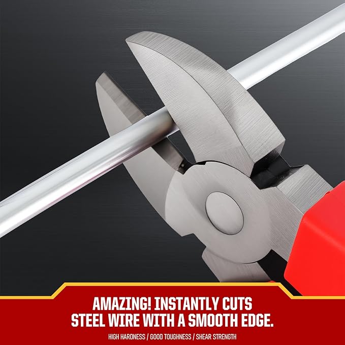 7" Diagonal Cutting Pliers, Heavy Duty Side Cutters, Wire Cutters For Electrical Appliance Repair, Cable, Electronic Production, Industrial Work, Fine Cutting, Model Making Comfort Grip
