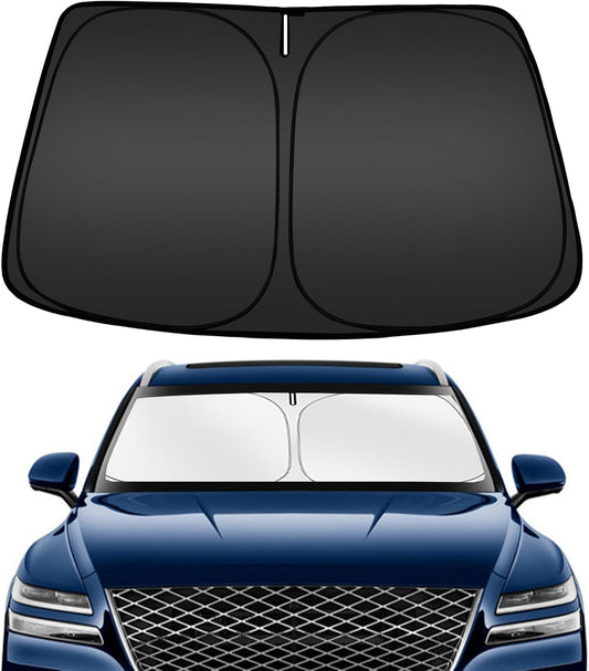 ARISMOTOR Windshield Sun Shade for Genesis GV80 2021-2025, Custom Fit Foldable Front Window Sunshade Sun Visor Protector, Block UV Rays Keep Your Car Cooler