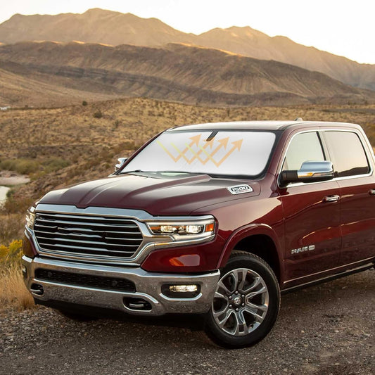 Sun Shade Windshield Sunshades Cover for 2019-2024 2025 2026 Dodge RAM 1500 Accessories CrewCab,MegaCab Pickup,2Dr RegularCab,4Dr QuadCab Custom Fit Dodge RAM Window Shields Sun Visor Protector