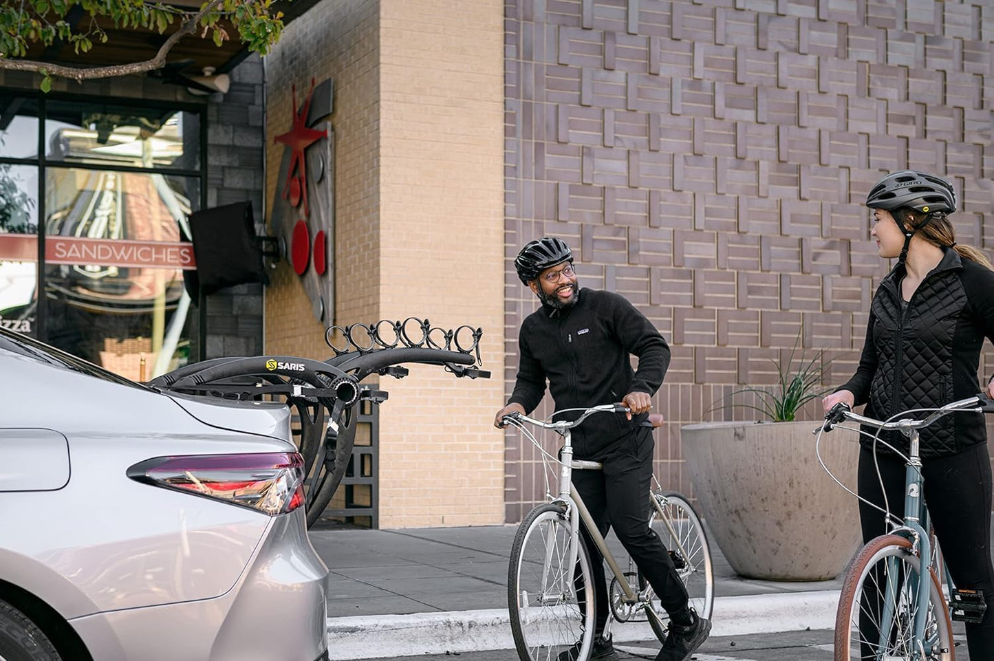 Saris Bones 3-Bike Trunk Rack Bicycle Carrier, Durable, Rust-Free, Anti-Sway Straps, Fits Most Vehicles, Made in USA, Arc-Based Design, 100% Recyclable Materials