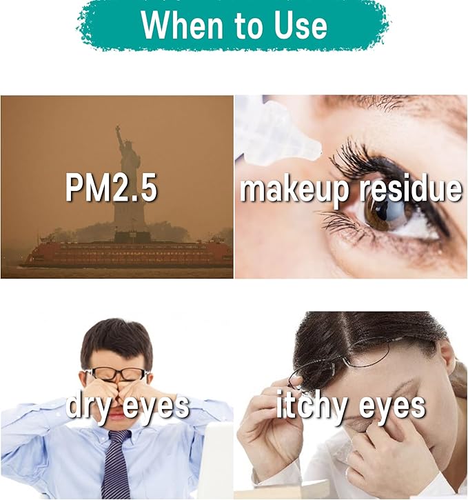 Eye Wash Cups, Remove Debris or Irritants and Feel Refreshed, Clean Both Eyes Simultaneously by just Blinking 20 Times, Made of Silicone for Safety and Flexibility. (Purple)