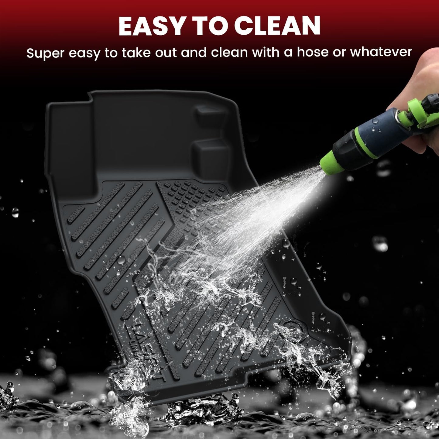 LASFIT Floor Mats & Trunk Mat for Honda Accord Sedan 2013 2014 2015 2016 2017 (Not for Coupe & Hybrid), All Weather TPE Custom Fit Anti-Slip Odorless Car Floor Liner, 1st & 2nd Row & Cargo Mat, Black