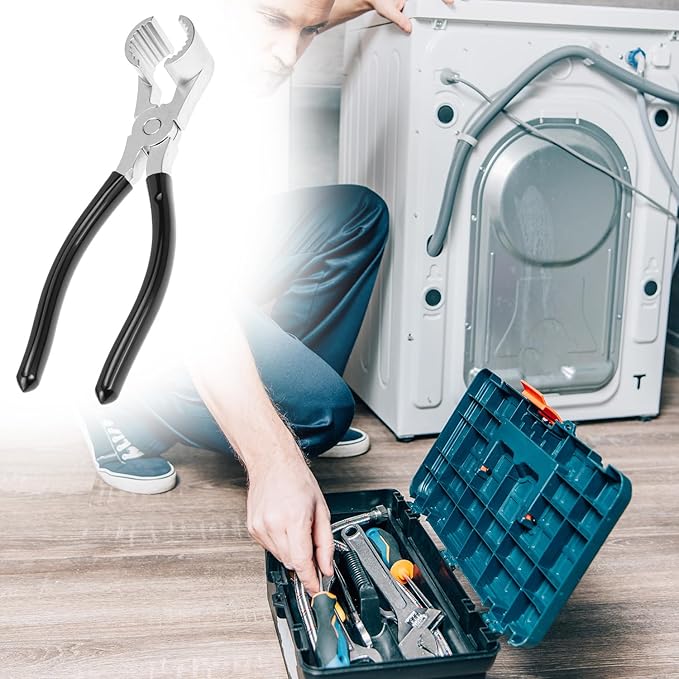 QWORK Washer Hose Plier for Washing Machine Inlet Hoses 7/8"-1 7/8", Hose Removal Tool, Hose Removal Pliers