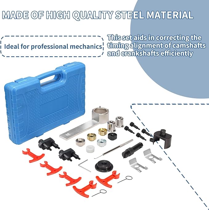 EA888 1.8 2.0 TSi TFSi Engine Camshaft Crankshaft Timing Tool with Camshaft Sliding Pieces Spacer Tool T40191 T10352 T10368 T40196 T10354 T10060A T40011 T40098 T40267 T40271