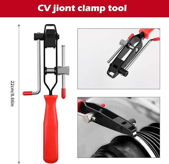 TOOLEAGUE 9Pcs Fuel Line Disconnect Pliers Set,9" Fuel Filter Caliper, Removal/CV Joint Boot Clamp/Flat Hose Clamp/30 Degree Disconnect Pliers Set for Auto Maintenance with Storage Case