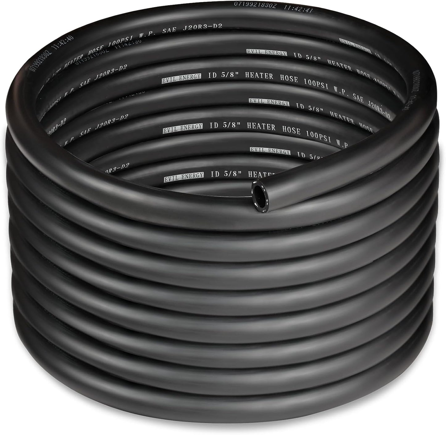 EVIL ENERGY 5/8" Heater Hose Coolant Radiator Straight 100PSI SAE 20R3 20FT Black