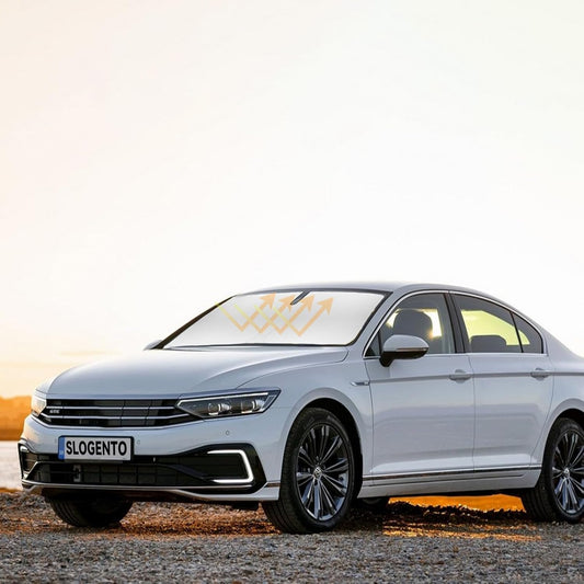 Windshield Sun Shade Car Sunshade for 2012-2022 VW Passat for Volkswagen Accessories Windshield Sun Visor Cover for VW Passat Foldable Front Window Shield Protect Car from Sun Rays