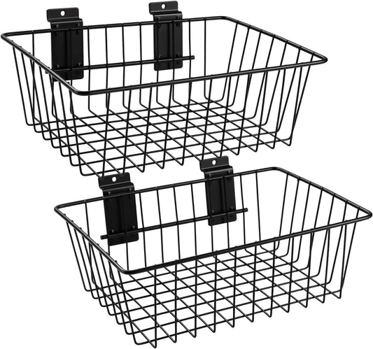Polmart Heavy Duty Slatwall Basket, 2-Pack