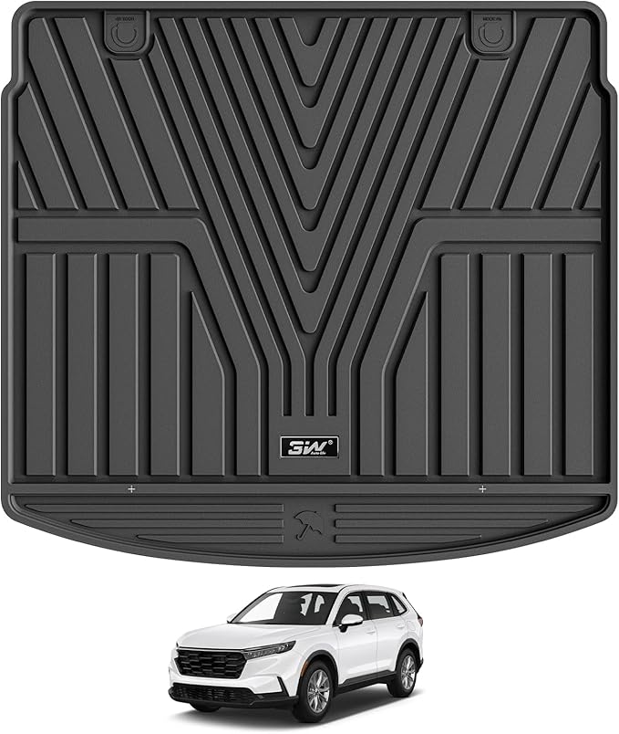 3W Cargo Liner Fit for Honda CR-V 2017-2022 All Weather Custom Fit Trunk Liner for Honda CRV Heavy Duty Trunk Mat in Upper Position, Black(NOT for Hybrid)