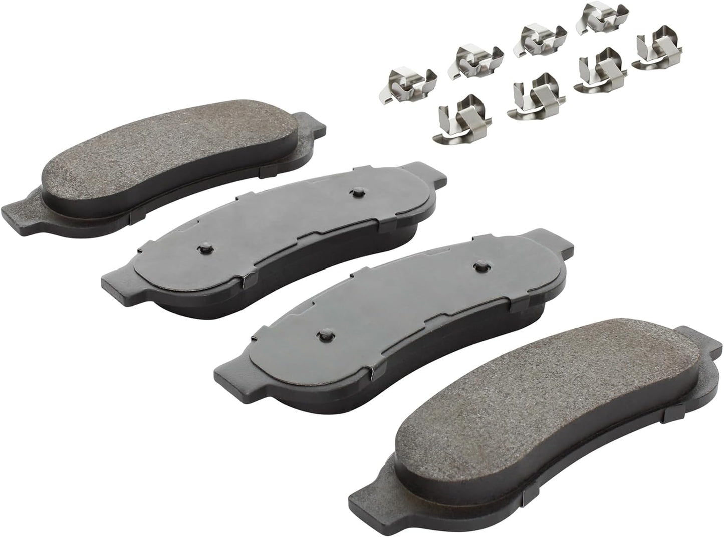Premium Semi-Metallic Rear Brake Pads (1001-1067M) Compatible with Ford F-250 Super Duty 2008-2008, Ford F-350 Super Duty 2005-2009, Ford Lobo 2010-2012