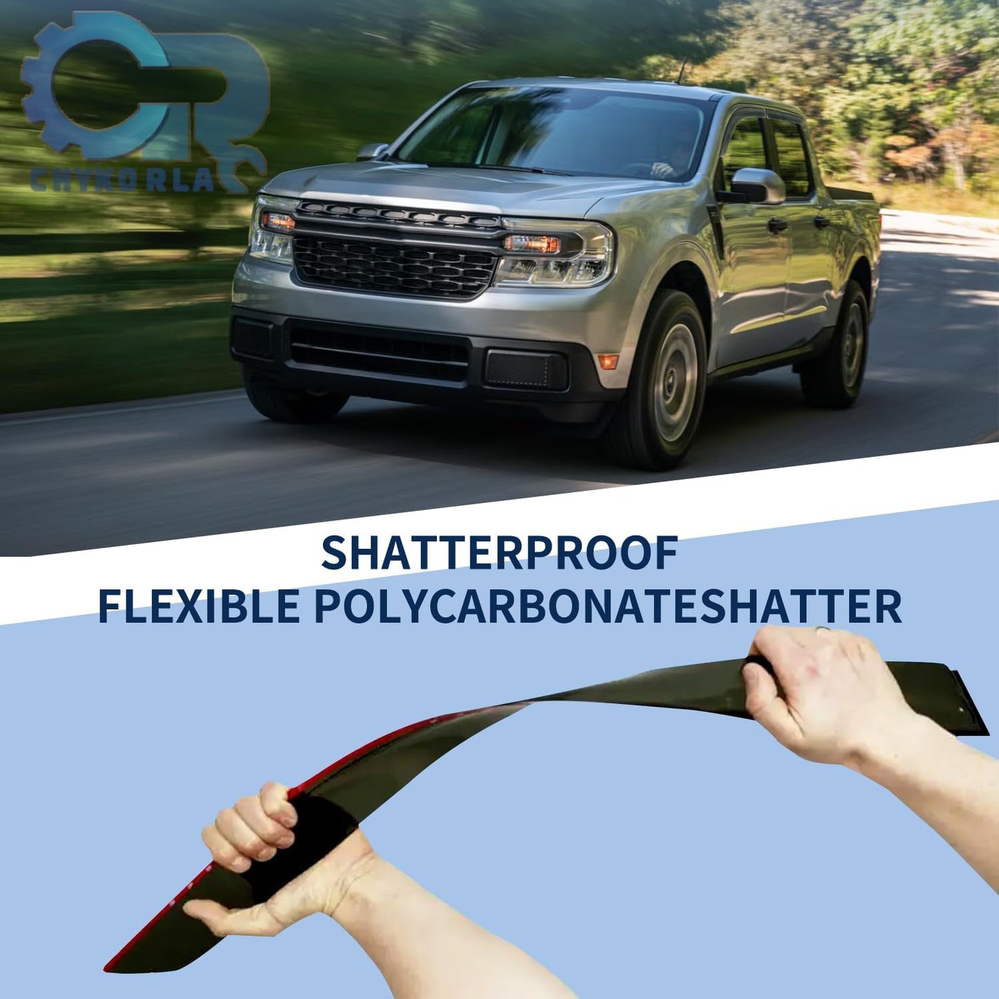 4PCS Window Rain Guards Fit for 2022 2023 2024 2025 Ford Maverick XL XLT Lariat, Smoke Tinted Side Window Visors Wind Deflectors, Outside Mount Side Vent Shades Shields