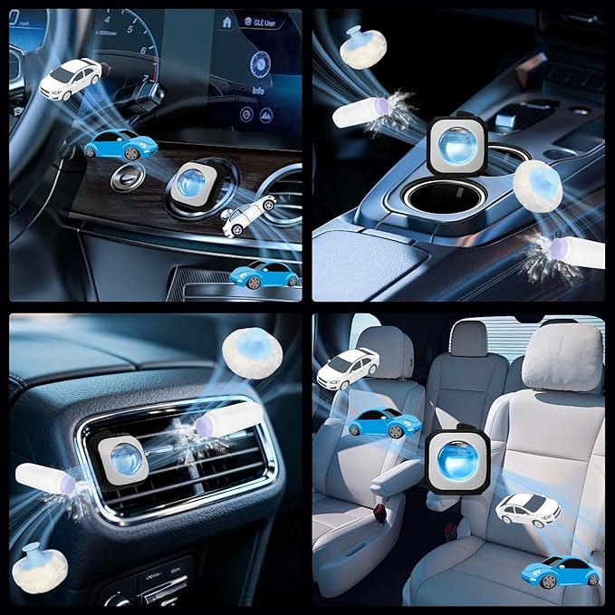 STRN Car Air Freshener, 6 New Car, 6 Baby Powder Scents, Car Air Freshener Vent Clips 12 Variety Packs, Long Lasting Air Fresheners Car Accessories Fragrance, Up to 360 Days