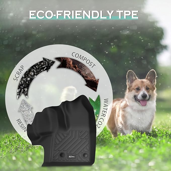 KARPAL Floor Mats Front Liner Fit for 2015-2021 Ford Transit 150/250/350/350HD w/Carpet Flooring (No Fit Transit Connect) Custom Fit All Weather TPE Transit Accessories Front Row Mat