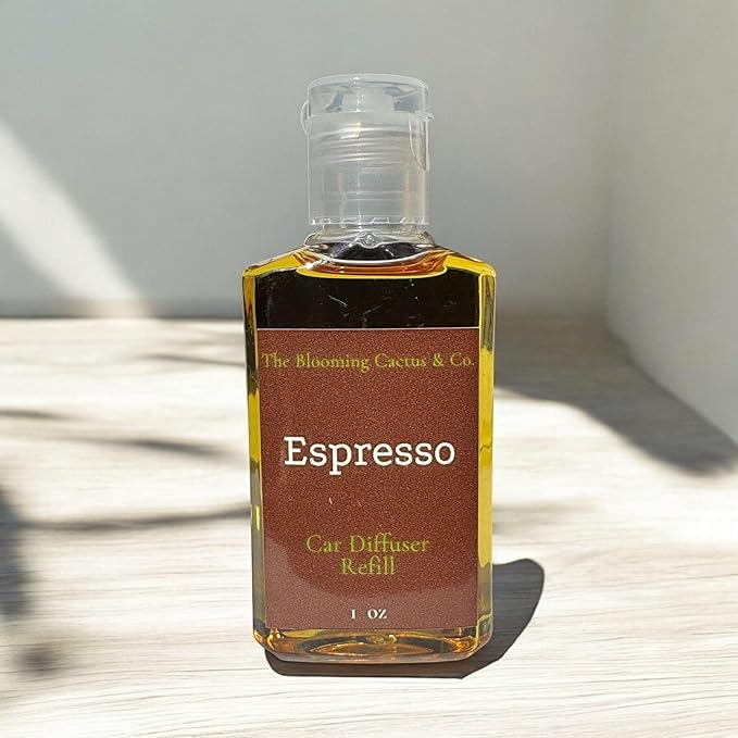 The Blooming Cactus & Co. - Car Diffuser Refill - Fragrance Oil Diffuser Refill - Reed Diffuser Refill 30gr (Espresso)