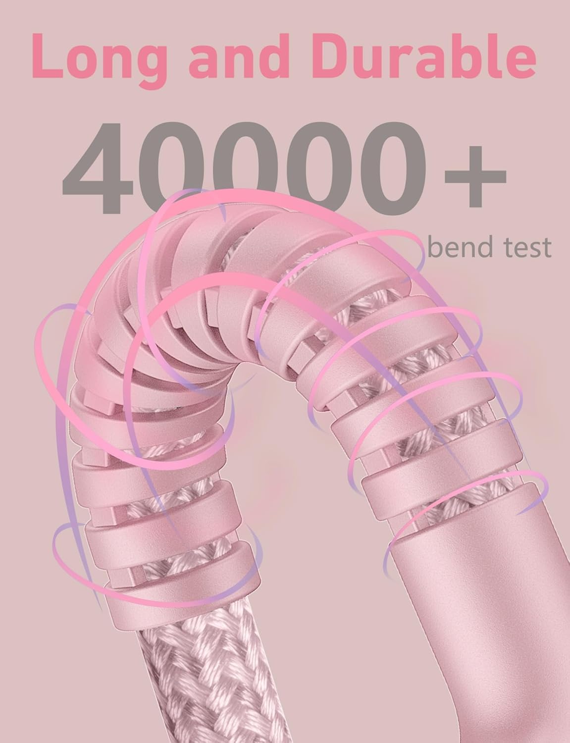 USBC Cables 6FT, 2Pack USB C to USB C Charger Cable, Long USB C Fast Charging Cable Nylon Braided USBC iPhone Charger Cord Compatible with iPhone 16/15/Pro Max/PlusSamsung Galaxy S23/LG/Switch-Pink