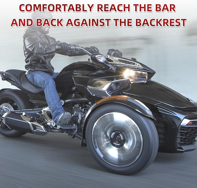 Handlebar Riser for Can Am Spyder, Aluminum Handle Bar Riser Extension Kit For Can-Am Spyder RT RTs 2020-Newer, Compatible with Spyder F3 F3s Adjust 1 1/8" Backward 1 3/8" Upward