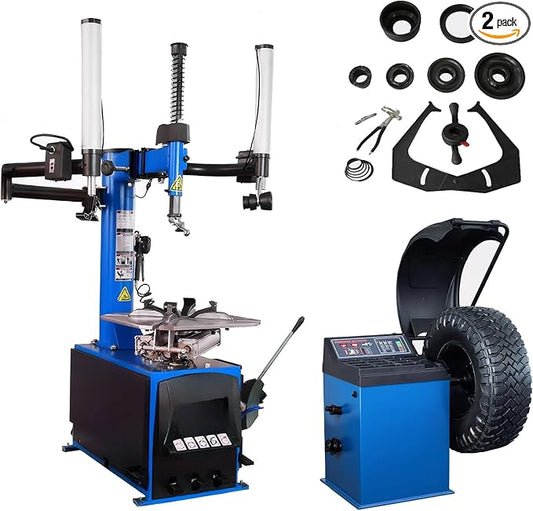 Commercial Tire Machine & Wheel Balancer Combo with Bead Blaster, 2.0HP 110V, 41" Tire & 44" Wheel Capacity, 3-Year Warranty(Combo 3)