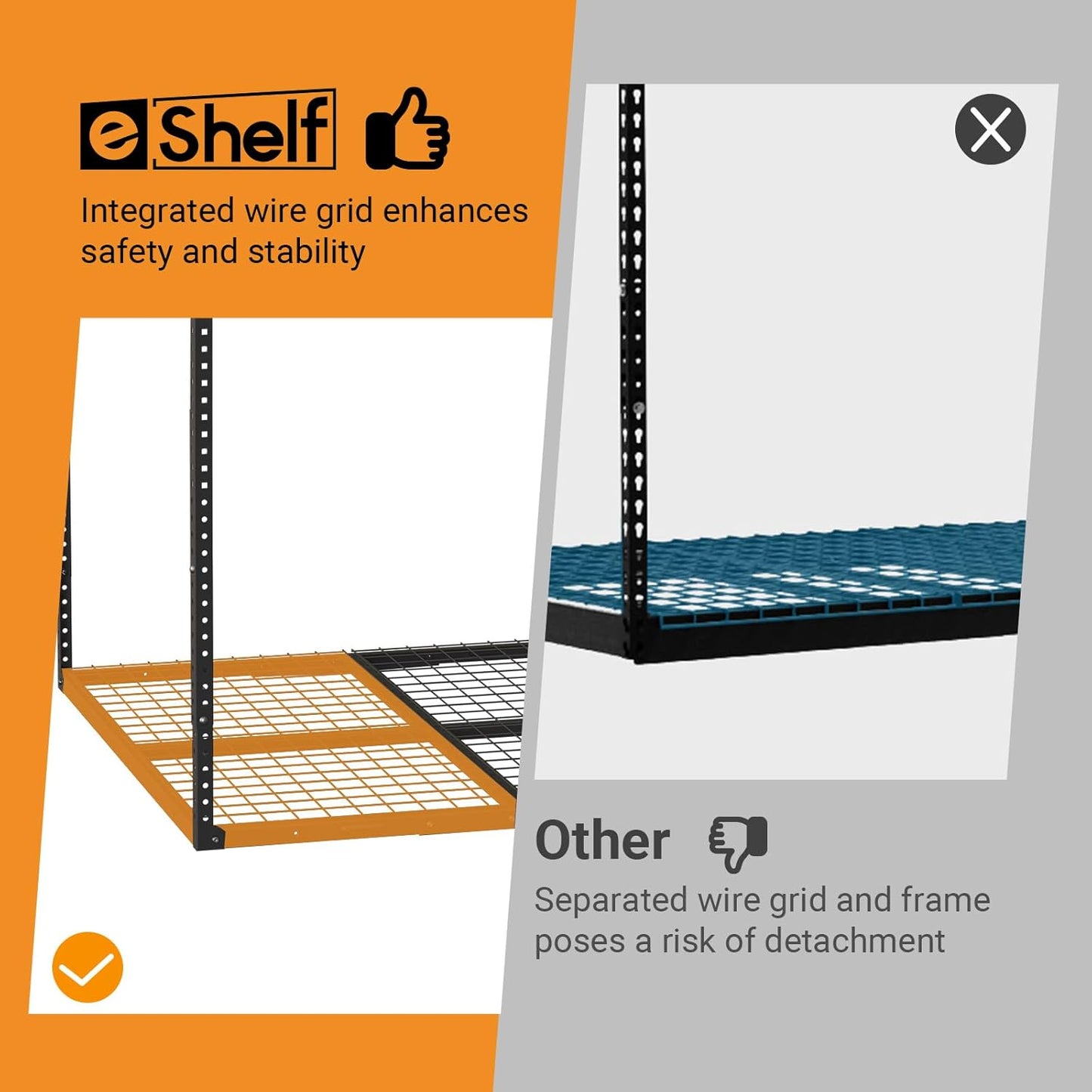 2ftx8ft Overhead Garage Storage Rack, Heavy-Duty Metal Garage Ceiling Storage Rack, 22''-40" Adjustable Ceiling Drop-Down, 400 lb. Loading Weight Capacity, Black